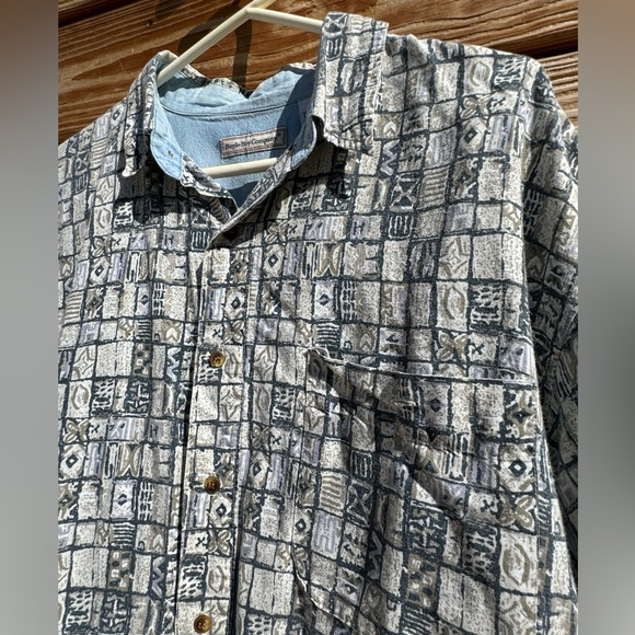 Bugle Boy Company Aztec Print Button Down Shirt - Picture 2 of 5